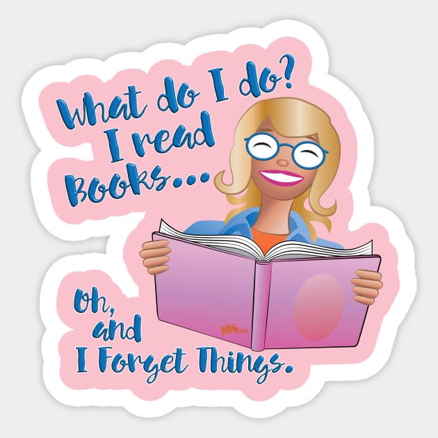 I Read Books Sticker by NN Tease